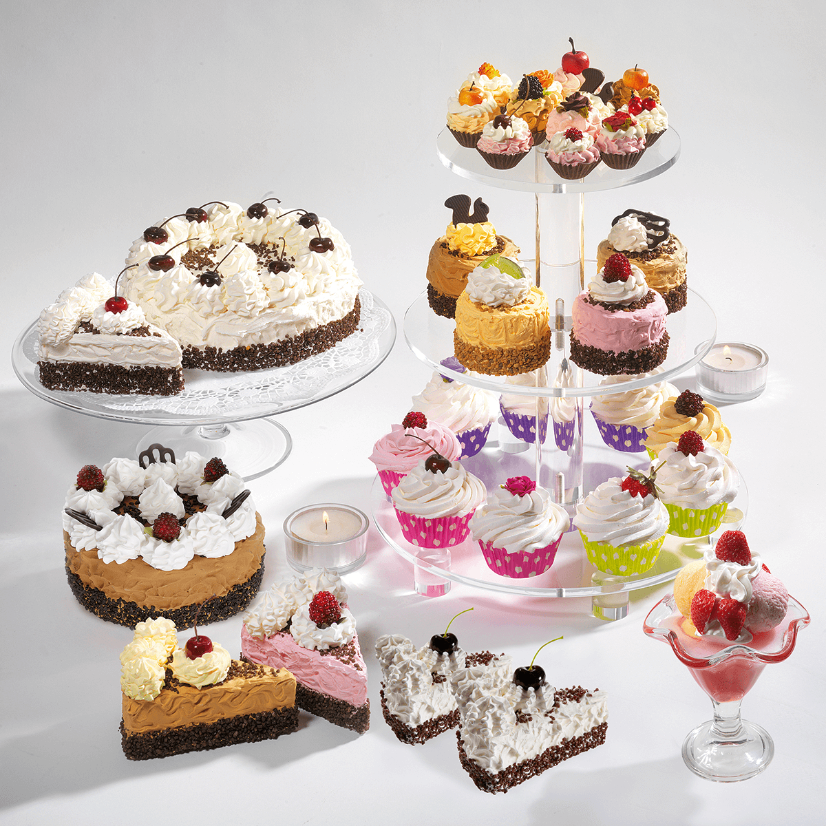 Schokotorte Lebensmittel-Attrappe 15 cm Ø - 3