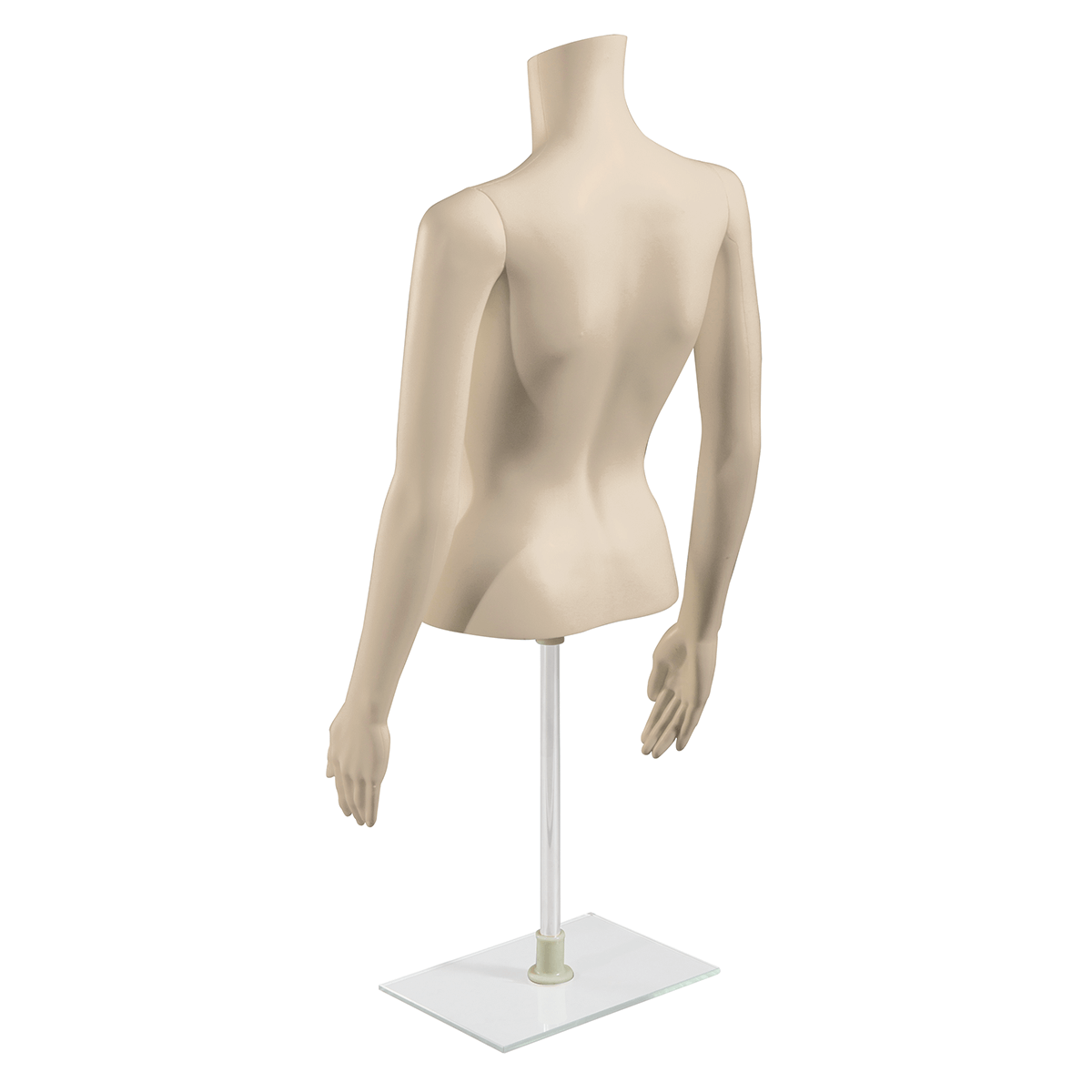 Eco-friendly PE female torso, skin-coloured - 4 Eco-friendly PE female torso, skin-coloured - 4