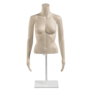 Eco-friendly PE female torso, skin-coloured