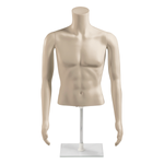 Eco-friendly PE male torso, skin-coloured - 0