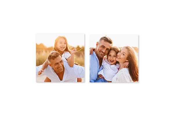 2er Set Fotos Quadrat