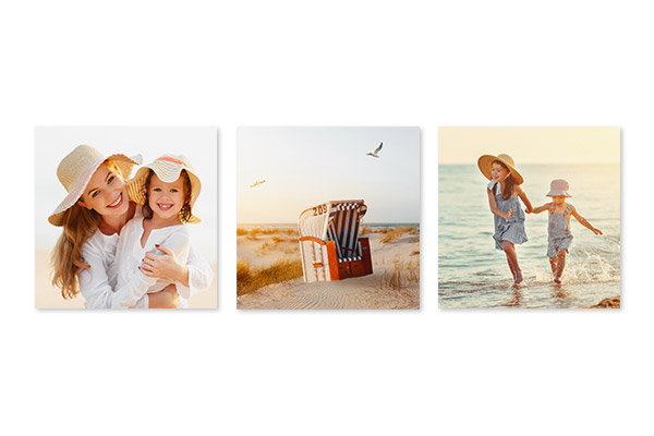 3er Set Fotos Quadrat