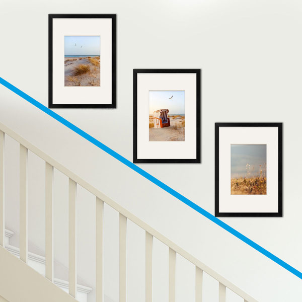 Bilderrahmen Anordnen Treppe Treppenhaus gestalten mit Bilderrahmen von Photolini | PHOTOLINI