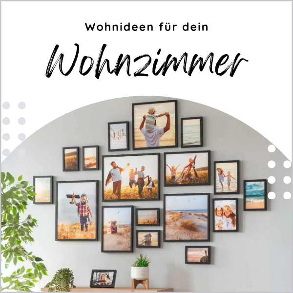 Wandgestaltung Wohnzimmer mit Bildern