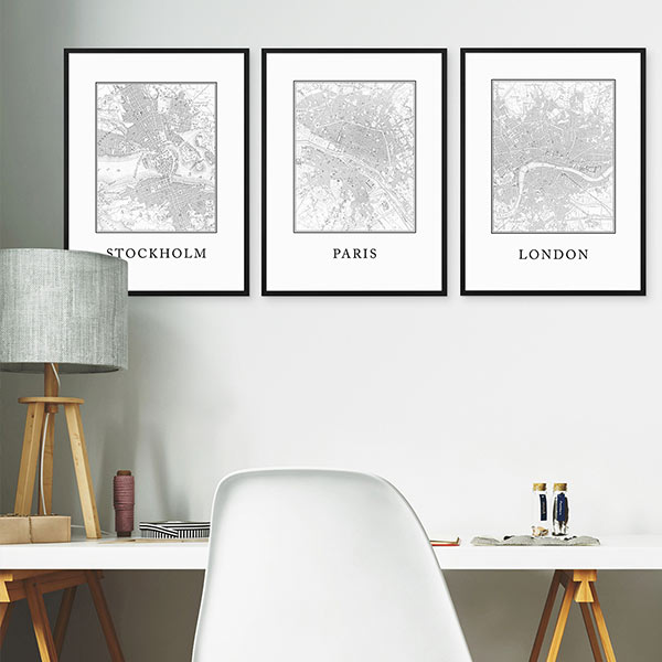 Arbeitszimmer einrichten mit Poster-Sets