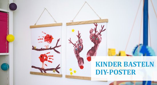 Basteln mit Kindern im Winter: DIY-Poster