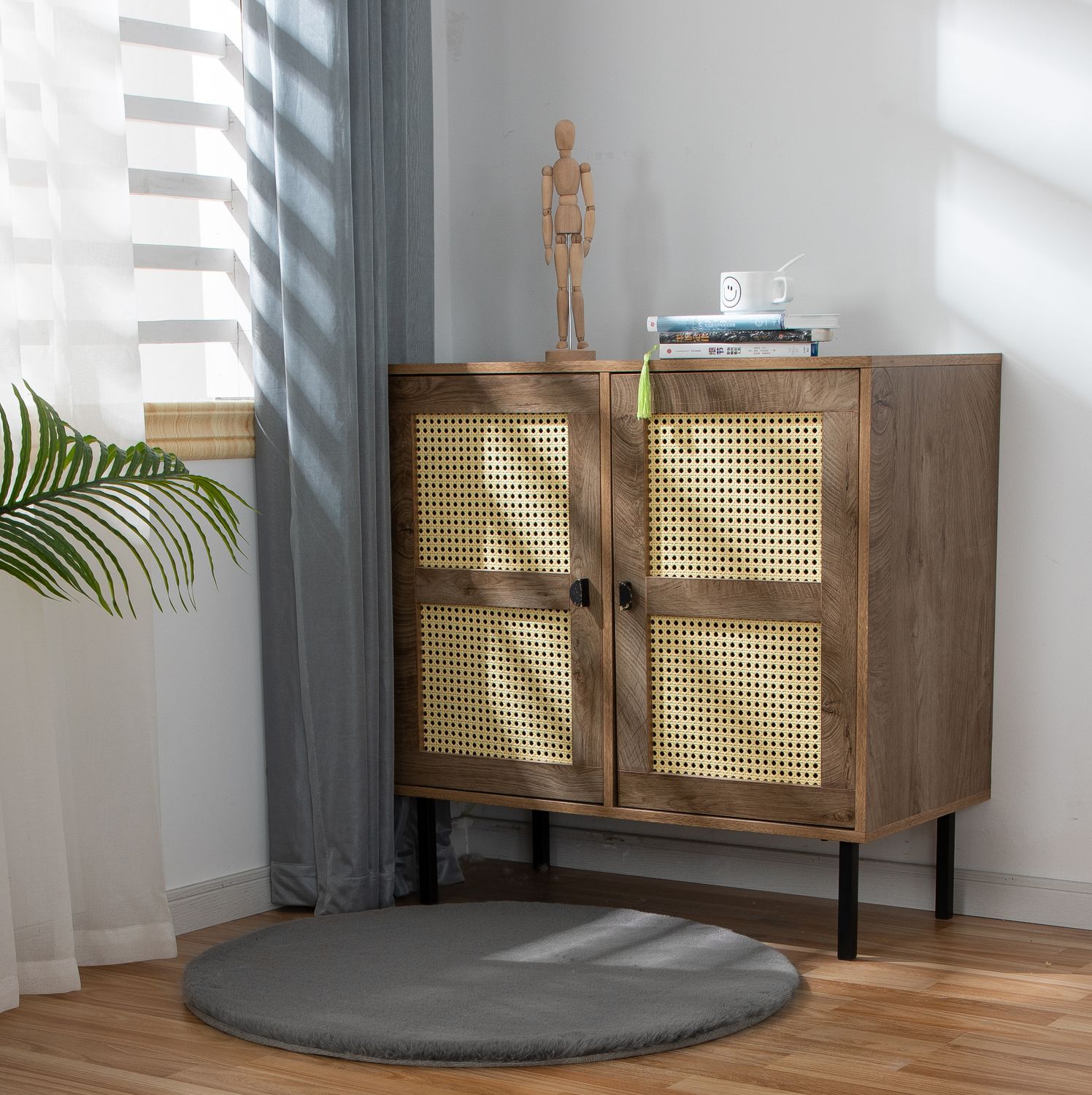 Cabilock Kuhfell Teppich 110x75cm - Rutschfeste Bodenmatte Polyester - Waschbar & Langlebig