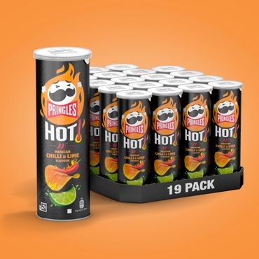 Pringles Hot Mexican Chilli & Lime Flavour - 19 x