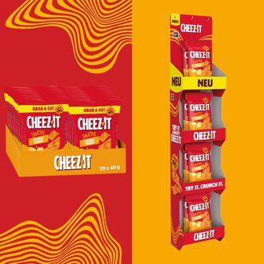 Hängedisplay mit Double Cheese 20x40g