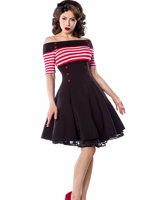 1132213 Belsira 50001-059 Vintage Kleid im Petticoat Stil
