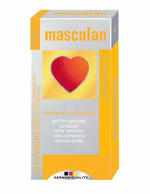 1206018 Masculan 100000017505 Ribbed & Dotted 10 St.