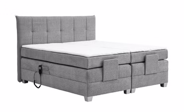 Boxspringbett BERN 180x200 cm mit Motor grau Coral 75
