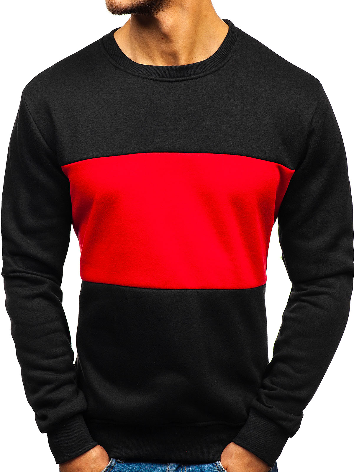 Herren Sweatshirt Pullover Langarmshirt Pullover Rundhals Print BOLF 1A1 Motiv