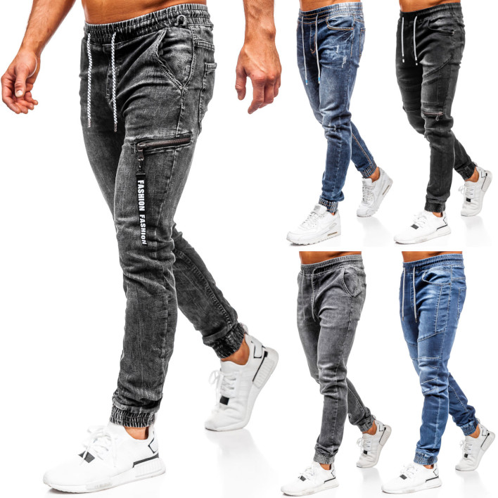 Jeans Jogger Trainingshose Freizeithose Denim Casual Herren BOLF 6F6 Classic