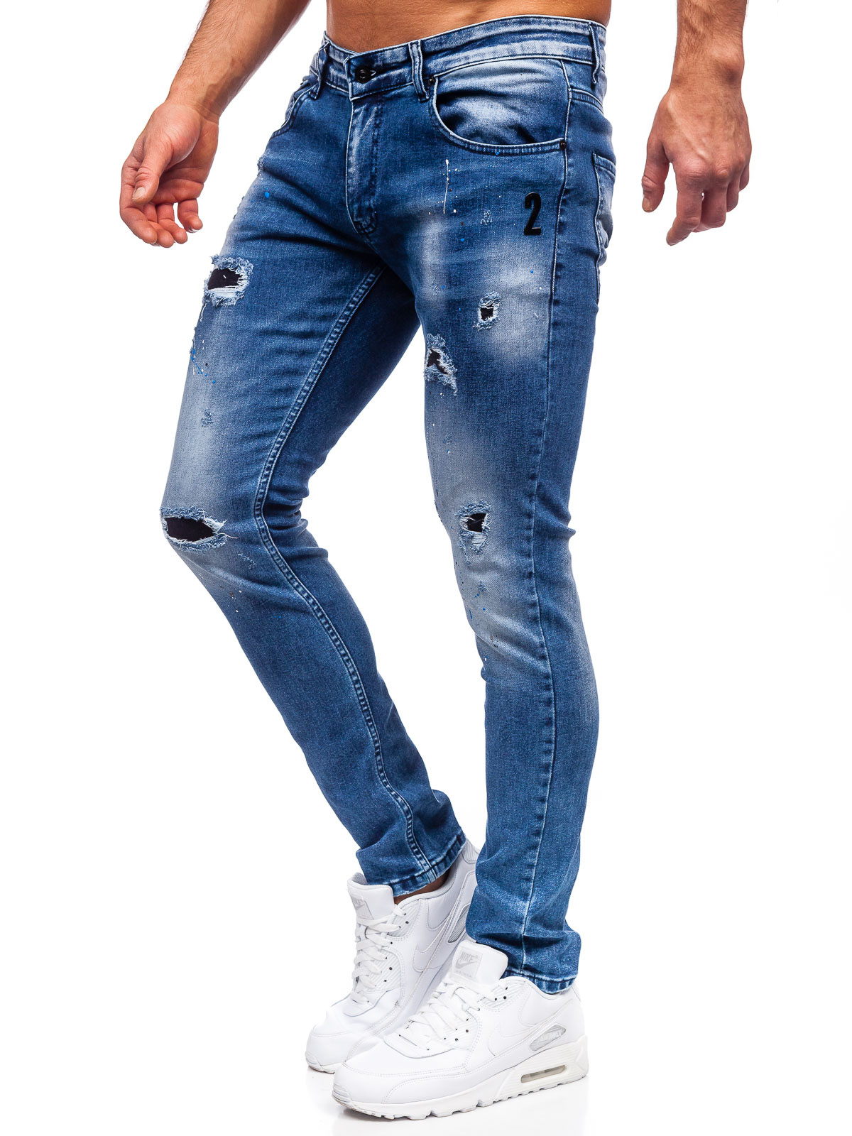 Herren Winterjeans Mit Fleece-Futter – Warme Stretch-Denim Hose Für Outdoor & Alltag | Gerade Passform, Mit Taschen, Maschinenwaschbar