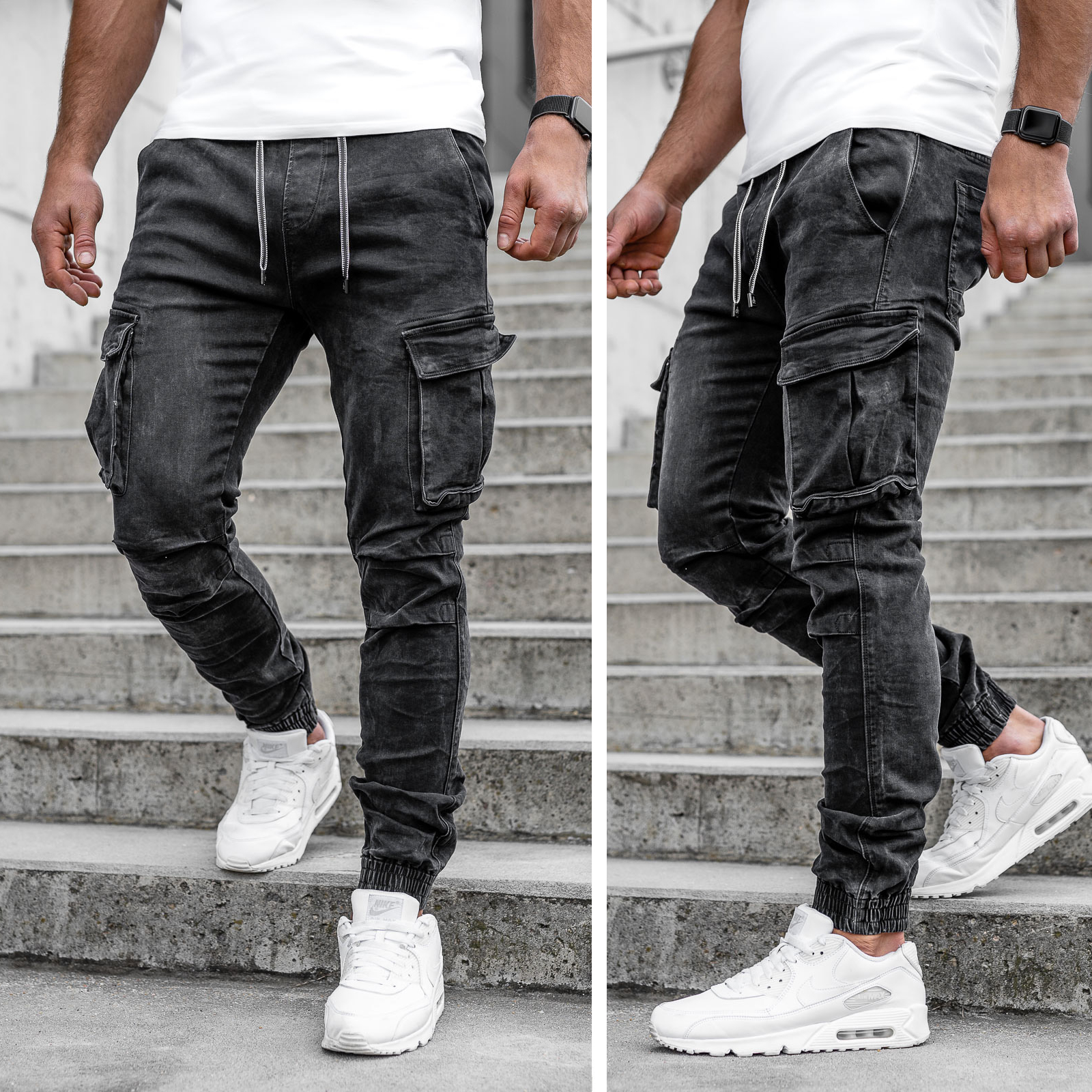 BIISDOST Pantaloni Lunghi Da Uomo, In Lino, In Cotone, Per Il Tempo Libero Tinta Unita Per Uomo In Lino Per Uomo In Vita Elasticizzata Da Spiaggia Da Yoga Con Stampa Colorata Pantaloni Da 124600394 - Foto 7