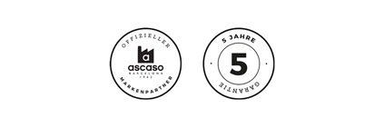 Ascaso Markenpartner und 5 Jahre Garantie Ascaso Markenpartner und 5 Jahre Garantie