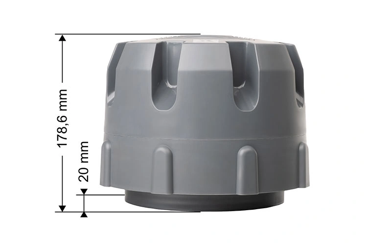 IBC Filter für IBC Container DN 150 Abmessungen seitlich IBC Filter für IBC Container DN 150 Abmessungen Seitenansicht