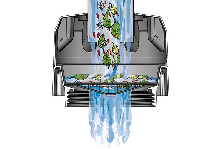 IBC Filter Funktion IBC Deckelfilter für IBC Container DN 150 Funktionsweise Illustration