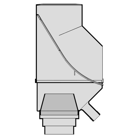 Regenwasserfilter mit Füllfunktion für Fallrohre grau Querschnitt