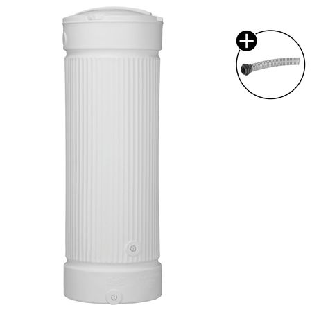 Regensäule White Water weiss 500 Liter mit Anschluss-Set 32 mm