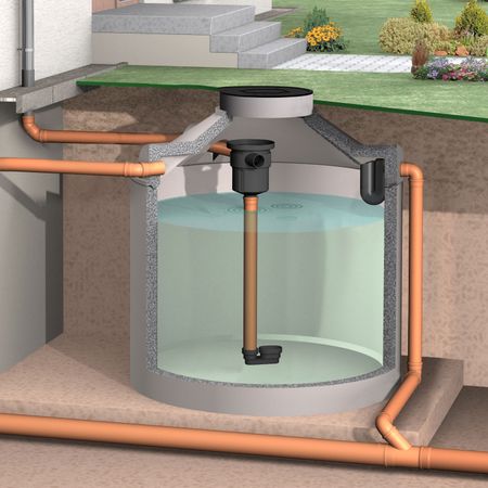Zisterne Beton inkl. Korbfilter-Set Eco Illustration