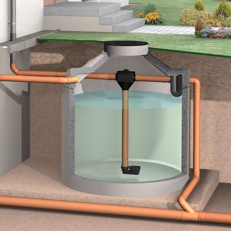 Zisterne Beton inkl. Zisternenfilter-Set Eco Illustration