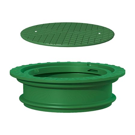 Spar-Set Schacht VS 20 mit Abdeckung TopCover für REWATEC und REGENTA Tanks grün