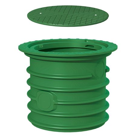 Spar-Set Schacht VS 60 mit Abdeckung TopCover grün für REWATEC und REGENTA Tanks