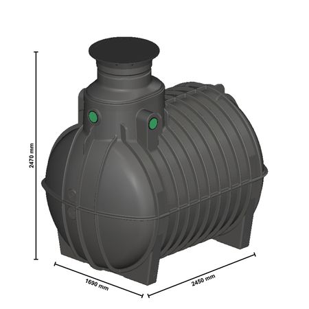 Globoline XL Regenwassertank 6400 Liter - Perfekte Gartenbewässerung Mit Abdeckung