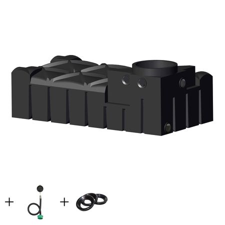 Retentionszisterne REGENTA flach 1500 L Drossel 0,66 - 1,64 l/s