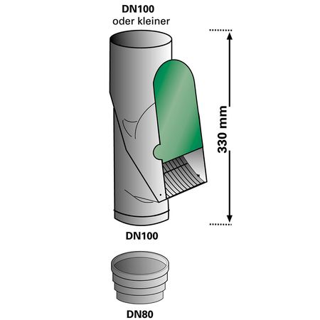 Regenwasserfilter für Fallrohre grau Abmessungen