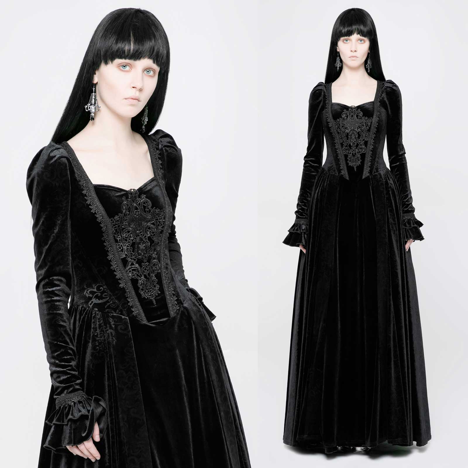 black medieval dress