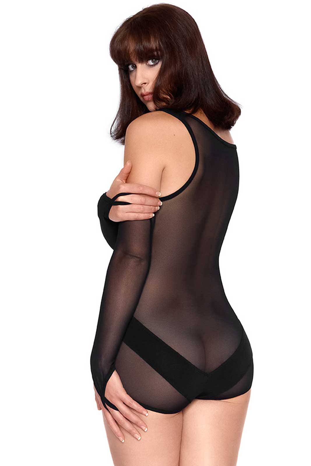 Mandy, sexy black mesh bodysuit - Patrice Catanzaro Official Website