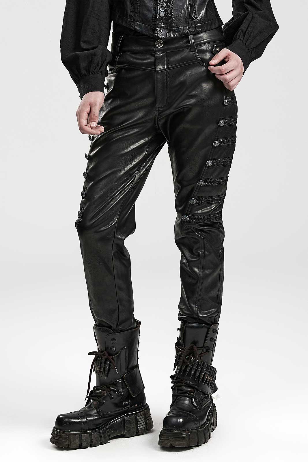 PUNK RAVE Corsair Leather Pants  ANDERSARTIG - Gothic Fashion