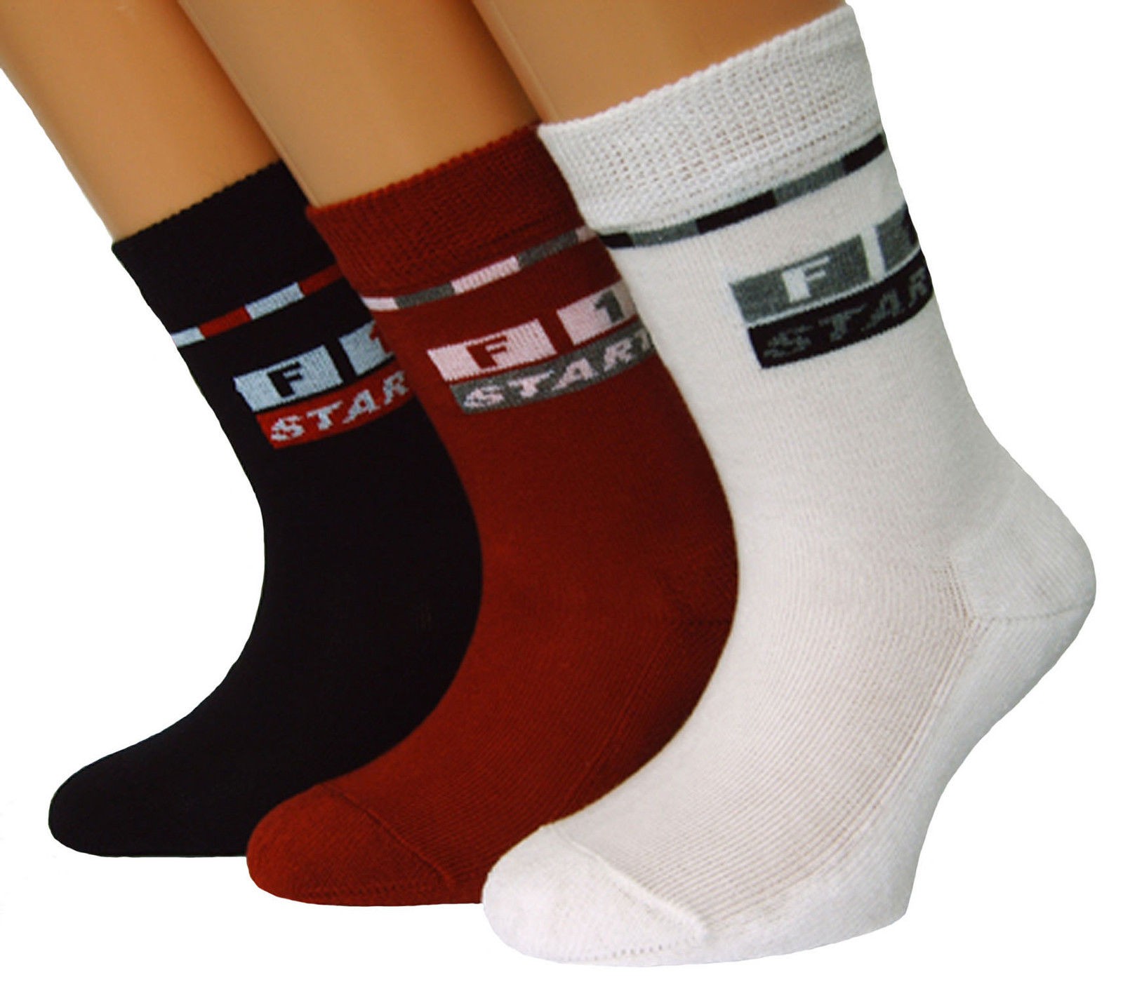 Shimasocks Kinder Socken Motiv Formel 1 Dreierpack