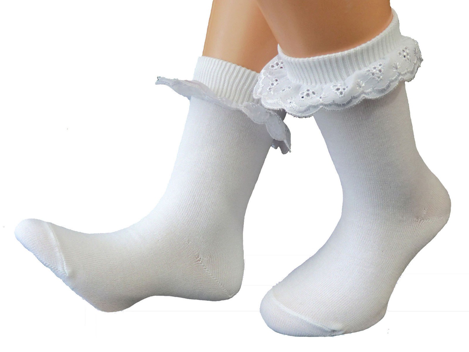 Shimasocks Kindersöckchen weiß mit Rüsche