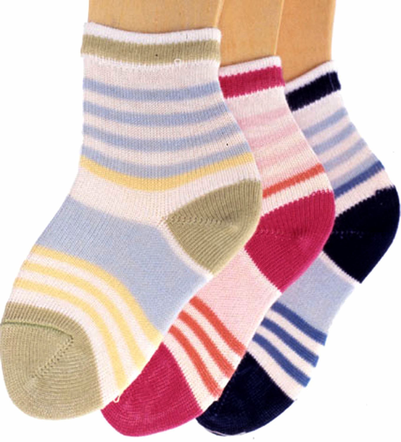 Shimasocks Baby Socken geringelt 3er Pack