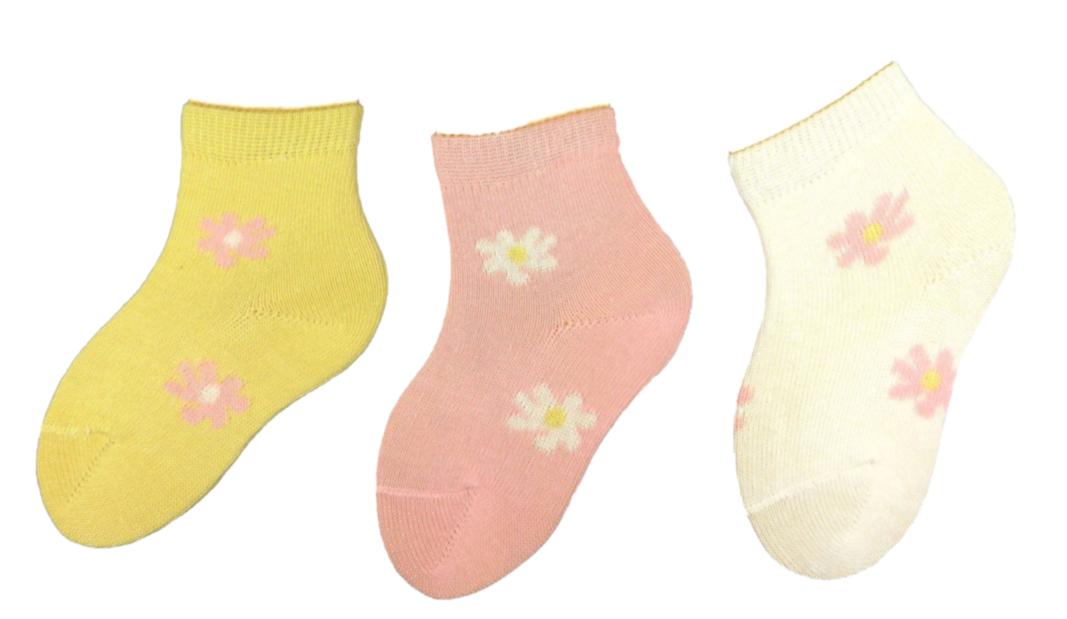 Shimasocks Baby Socken Margeritenblüte 98% Baumwolle 3er Pack