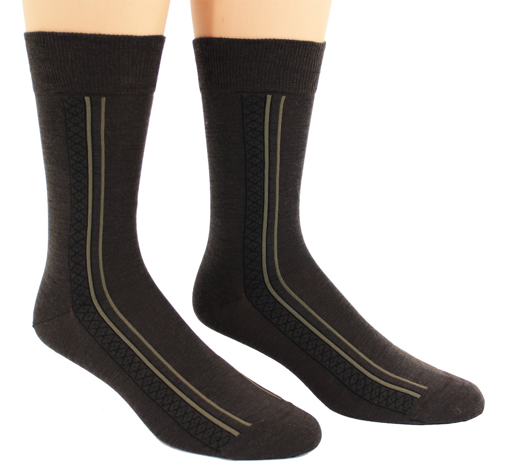 Shimasocks Herren Socken Wolle mit Aufplattiermuster