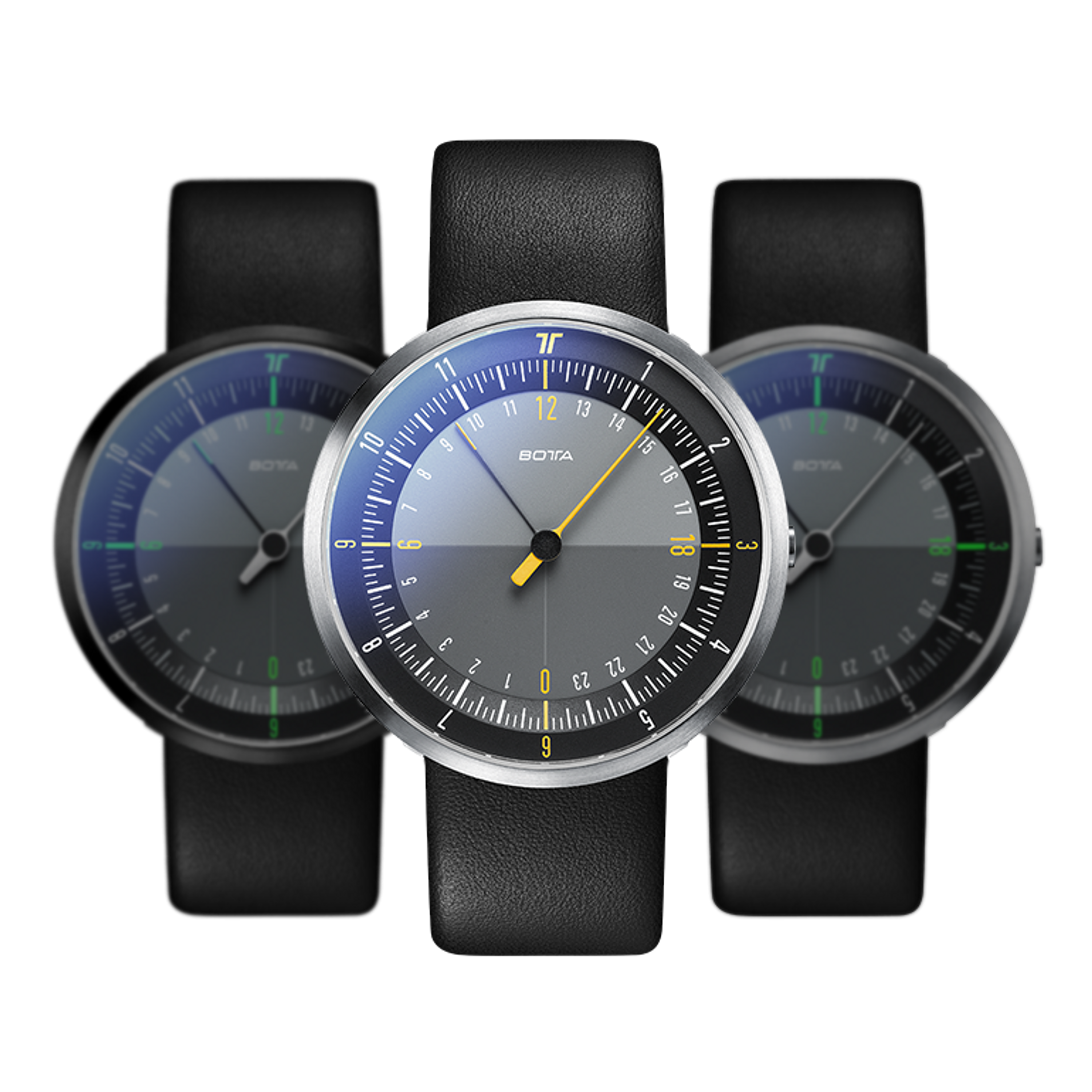 DUO Schwarz-gelb Black Edition Quarz