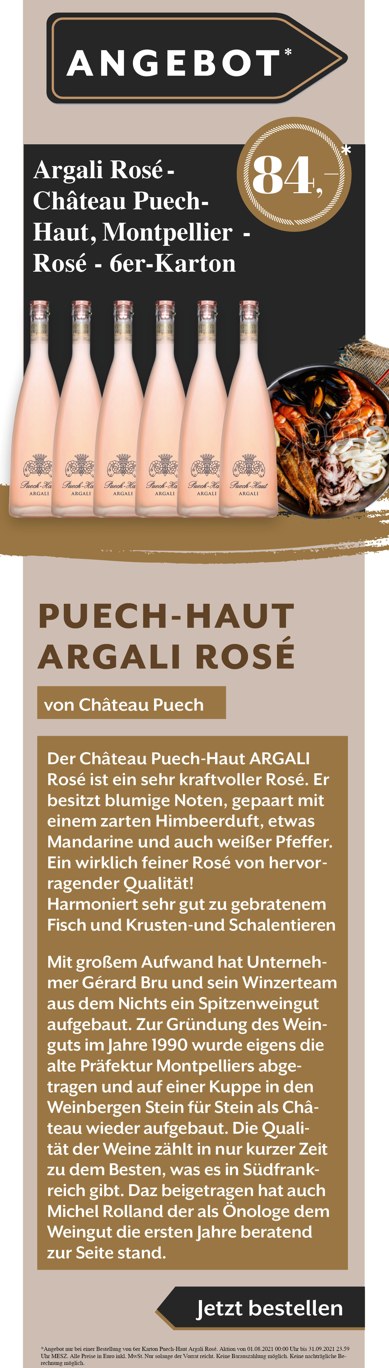 Wein Puech Haut Angebot Rabatt Weißwein Rotwein Rose Argali Gault Millau Weinguide