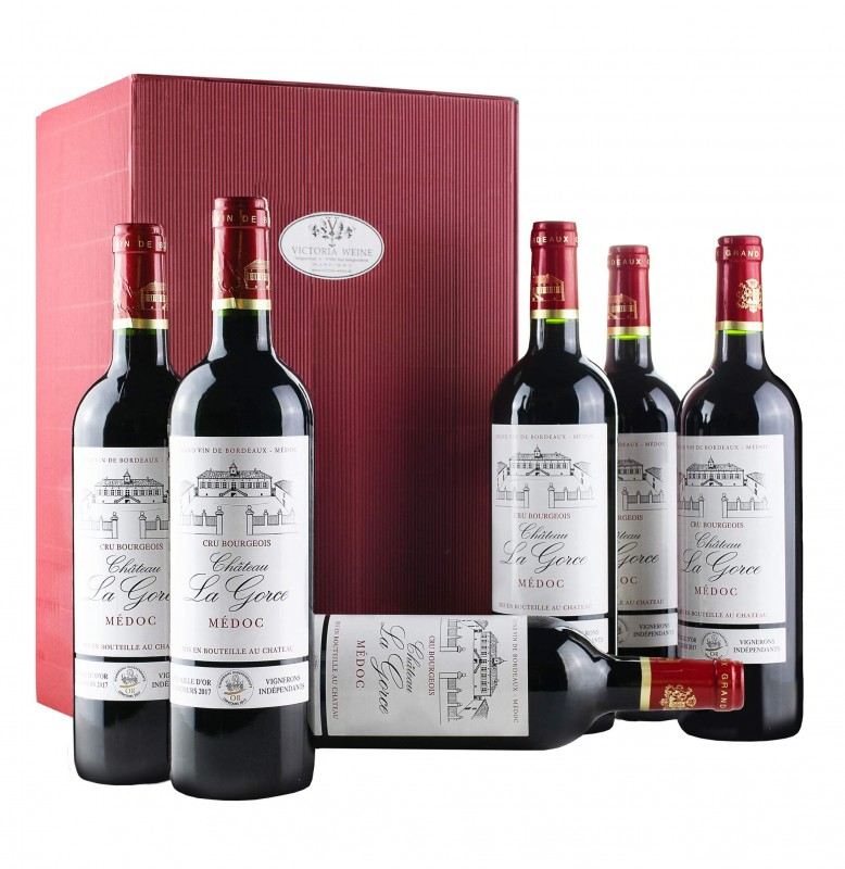Geschenkpackung 6er-Set Château La Gorce - Cru Bourgeois im Geschenkkarton Geschenkpackung 6er-Set Château La Gorce - Cru Bourgeois im Geschenkkarton