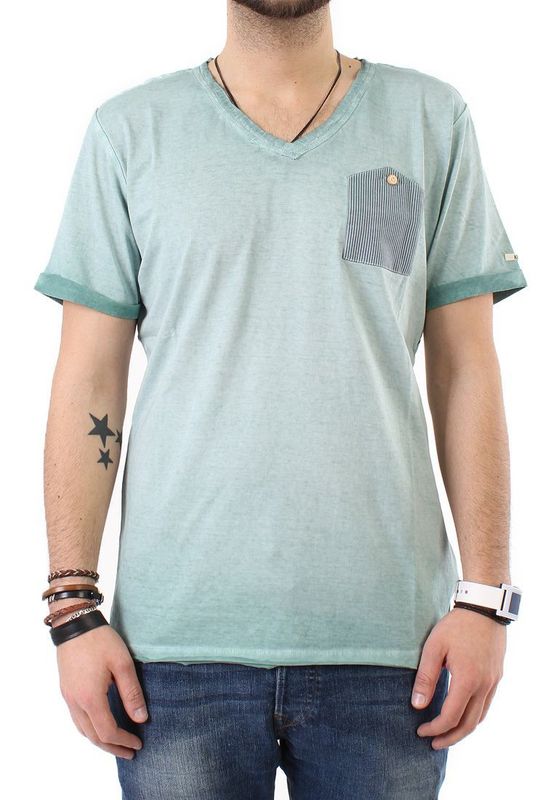 Khujo T-Shirt Men TIME Aqua Ansicht