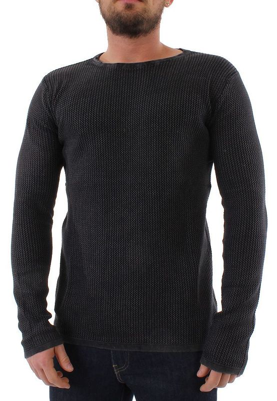 Solid Pullover Men STANLEY Jet Black Ansicht