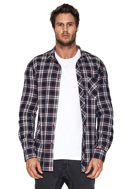 Nena & Pasadena Hemd Men AIRWOLF Patriot Check Ansicht