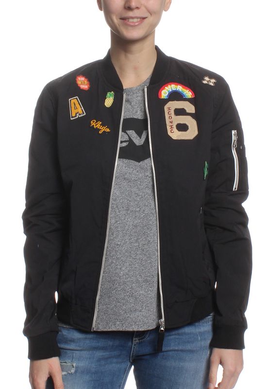 Khujo Übergangsjacke Women NAURU WITH BADGES Black Ansicht