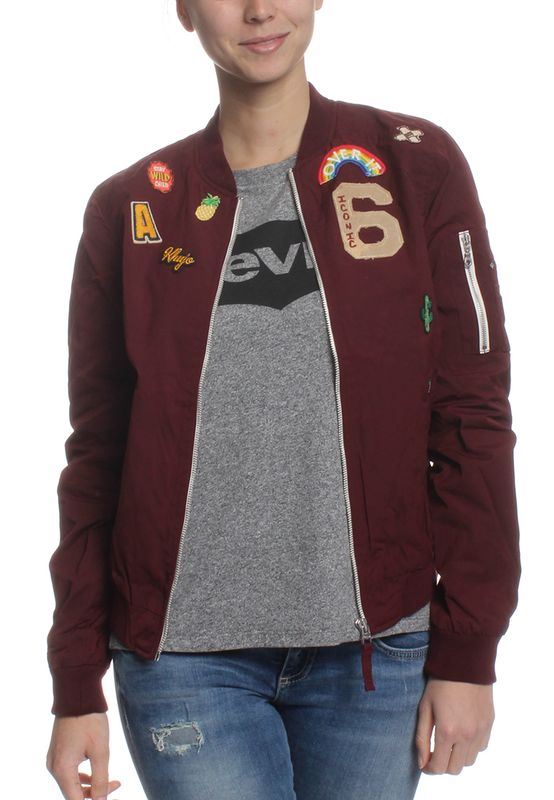 Khujo Übergangsjacke Women NAURU WITH BADGES Bordeaux Ansicht