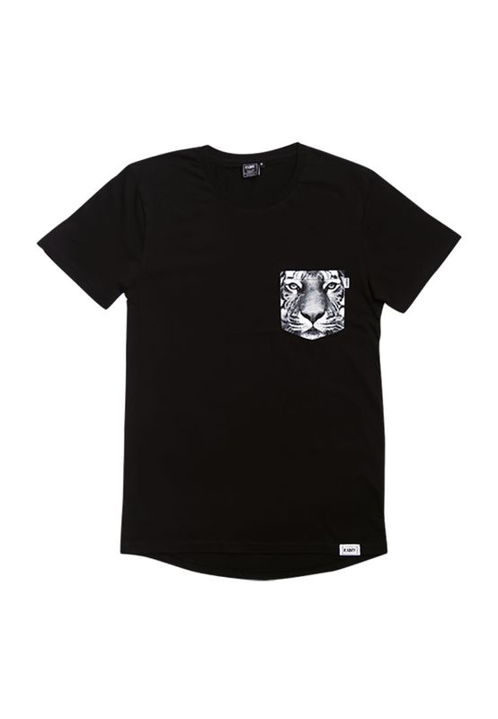 RXBRY T-Shirt Men TIGER POCKET S17212 Black Ansicht