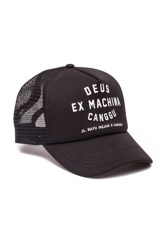 Deus Trucker Cap CANGGU ADDRESS Black Schwarz Ansicht